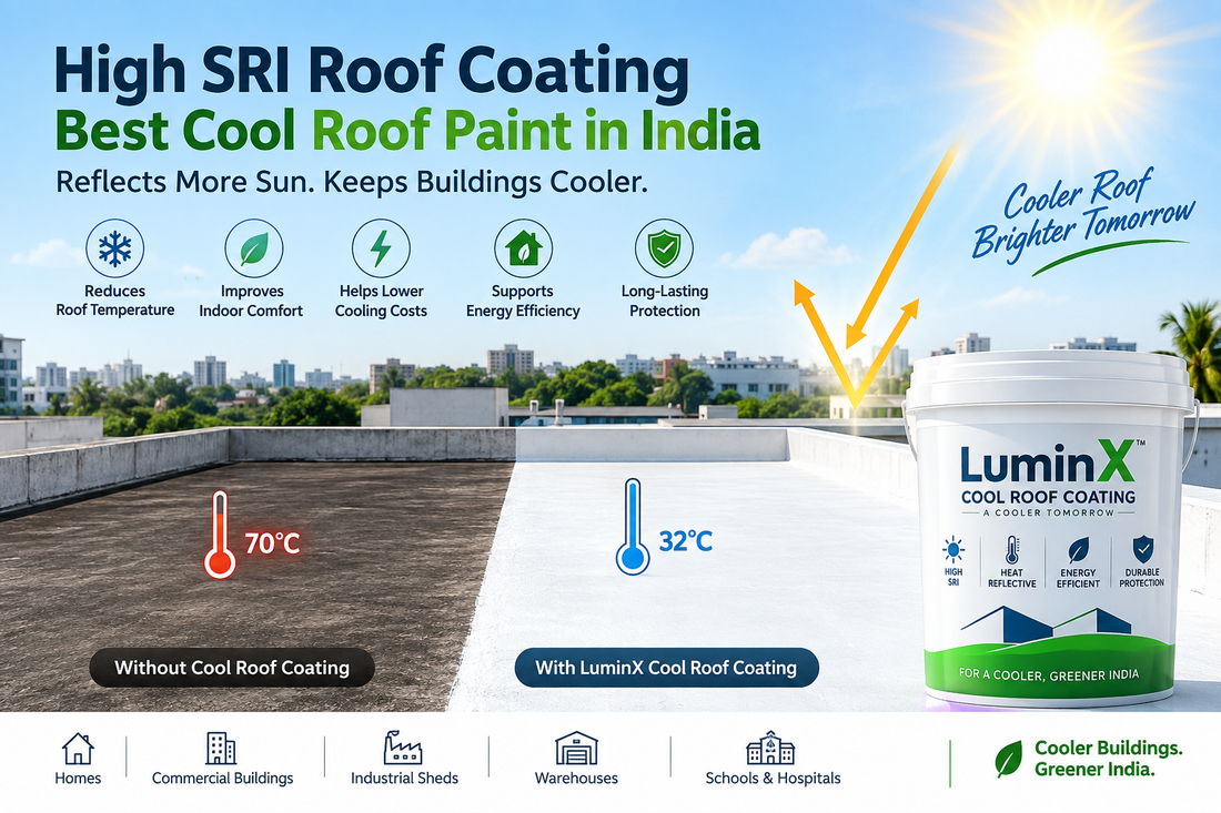 High SRI Roof Coating Best Cool Roof Paint in India
