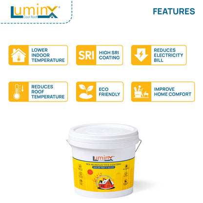 LuminX Solar Heat Reflective Cool roof Coating