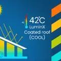 Cool roof paint as top coat for reducing roof temperature is energy efficient.